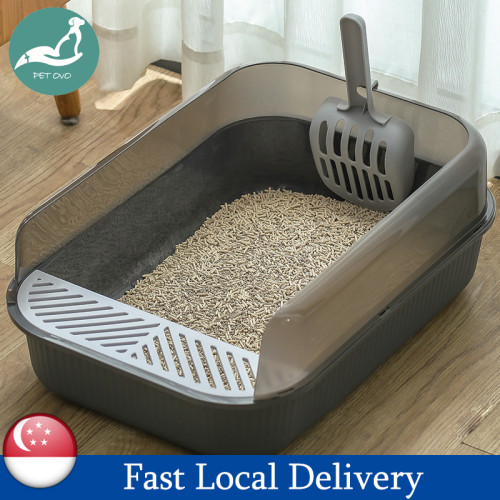 2023 NEW Large Capacity Cat Litter Box Semi-closed Sand Box for Cats Pet Toilet Anti Splash Cat Tray