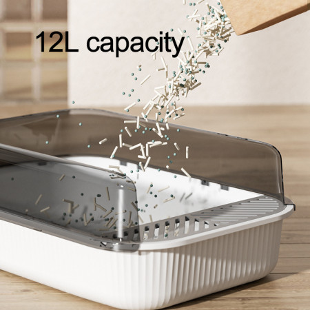 2023 NEW Large Capacity Cat Litter Box Semi-closed Sand Box for Cats Pet Toilet Anti Splash Cat Tray